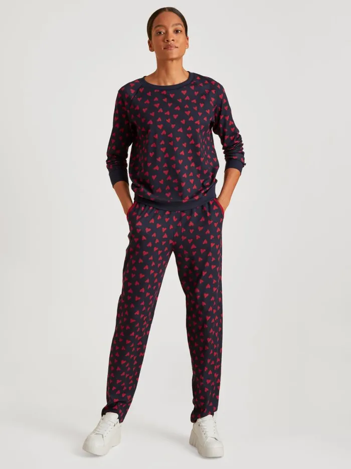 CALIDA Warming Nightwear Women Shirt Longsleeve Dark Lapis Blue