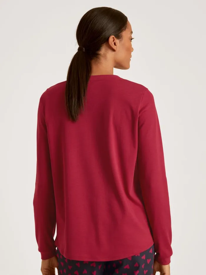 CALIDA Warming Nightwear Women Shirt Longsleeve Rio Red