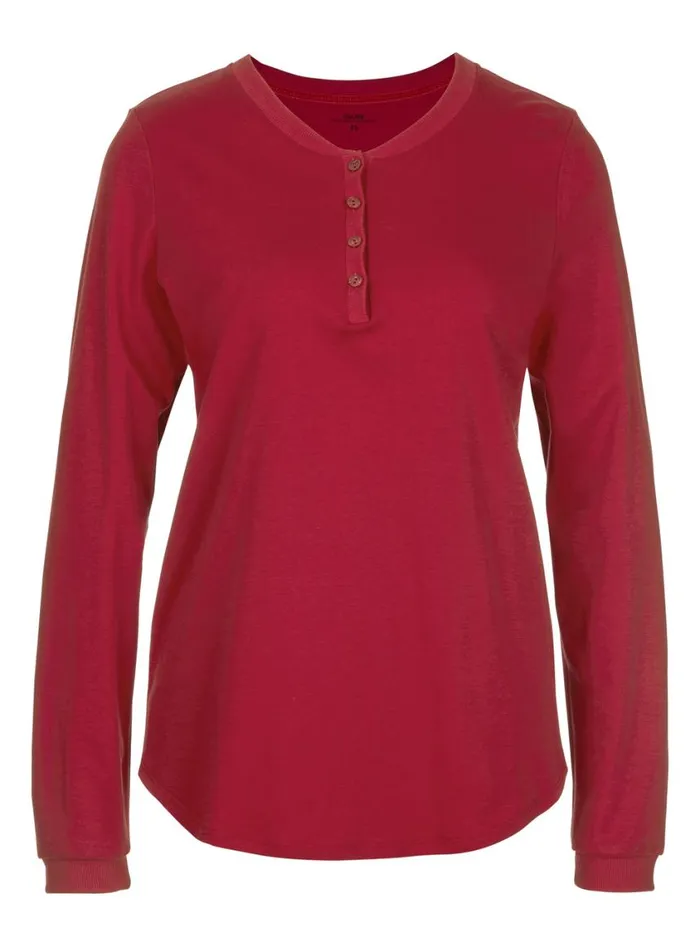 CALIDA Warming Nightwear Women Shirt Longsleeve Rio Red