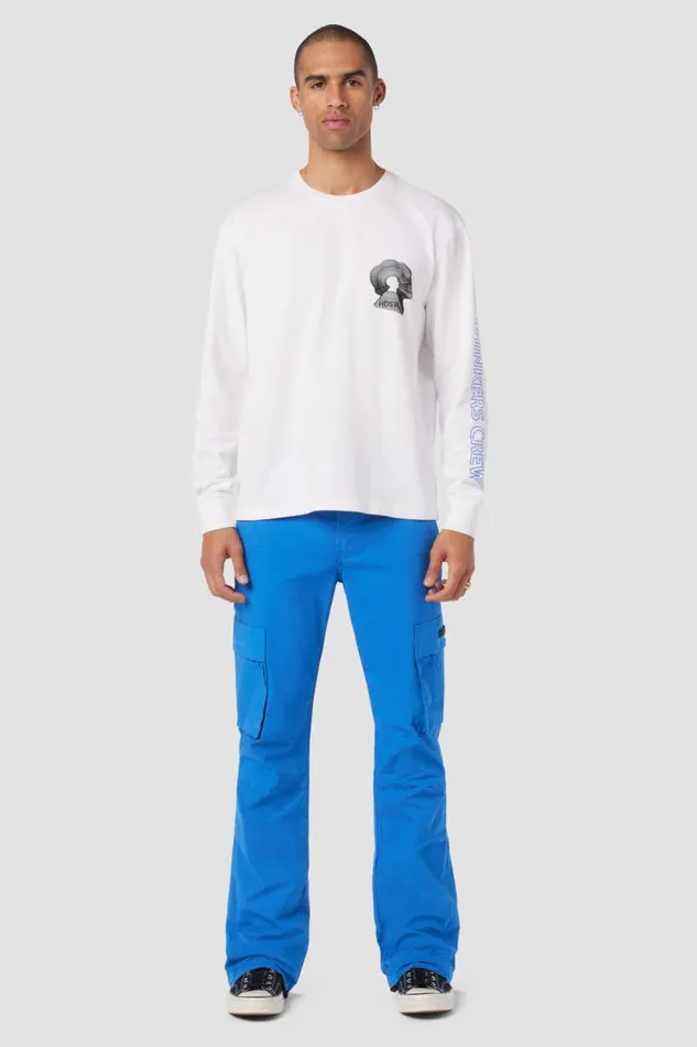 Cargo Men Hudson Jeans Walker Cargo Kick Flare Ripstop Blue Cargo Men Hudson Jeans Walker Cargo Kick Flare Ripstop Blue