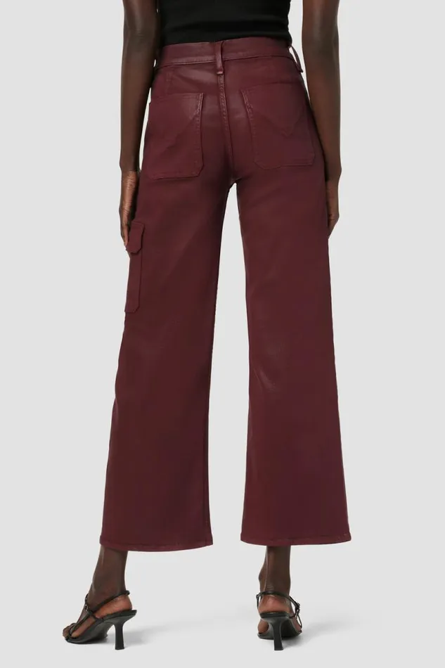 Cargo Women Hudson Jeans Rosie HighRise Wide Leg Cargo Coated Bordeaux Cargo Women Hudson Jeans Rosie HighRise Wide Leg Cargo Coated Bordeaux