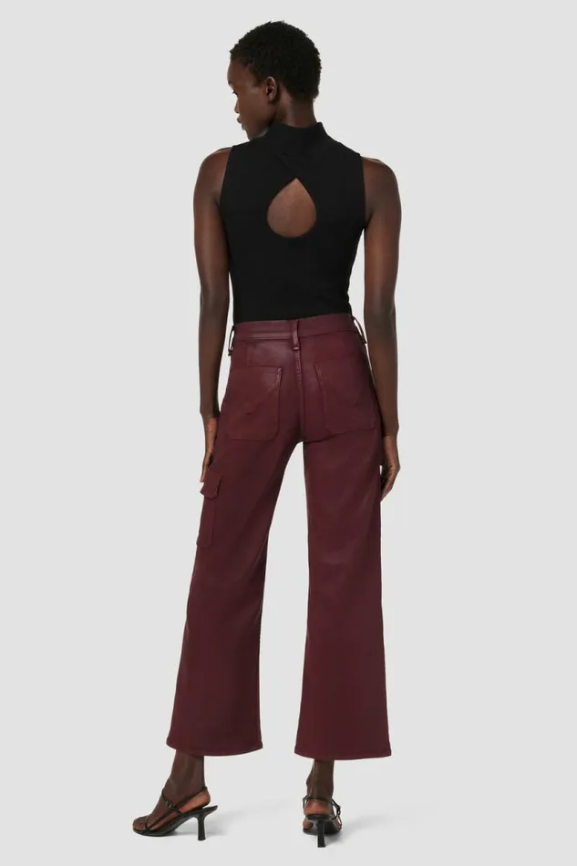 Cargo Women Hudson Jeans Rosie HighRise Wide Leg Cargo Coated Bordeaux Cargo Women Hudson Jeans Rosie HighRise Wide Leg Cargo Coated Bordeaux