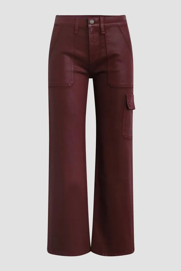 Cargo Women Hudson Jeans Rosie HighRise Wide Leg Cargo Coated Bordeaux Cargo Women Hudson Jeans Rosie HighRise Wide Leg Cargo Coated Bordeaux