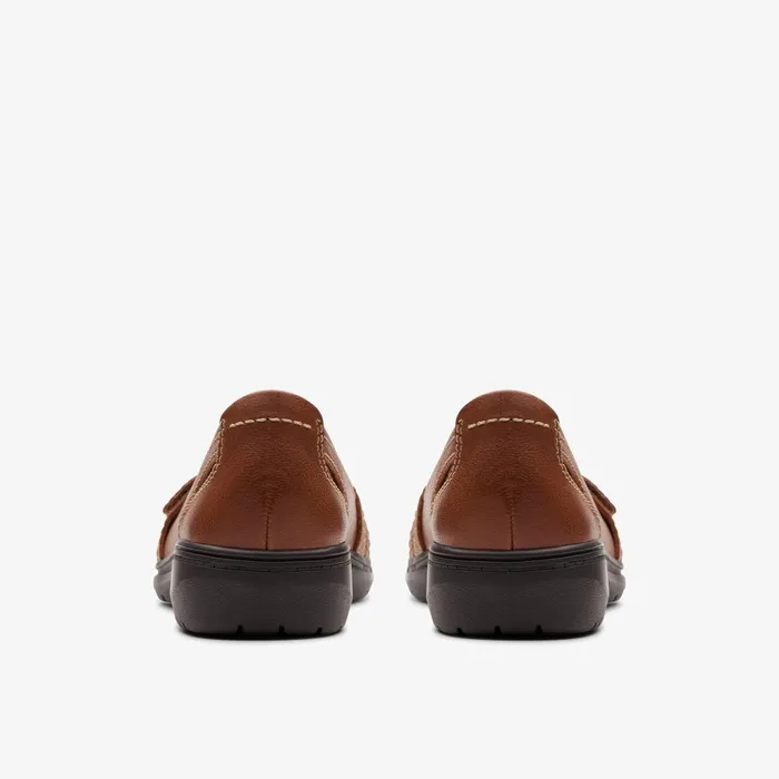 Carleigh Eliza Tan Leather Women Clarks Flats