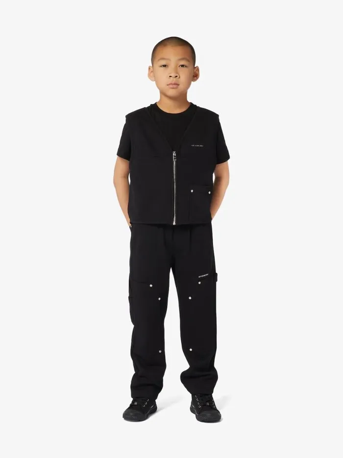 Carpenter Pants In Fleece Black Kids Givenchy