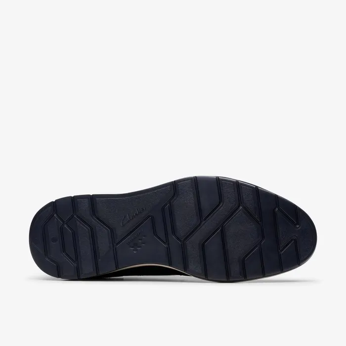 Chantry Lo Navy Leather Men Clarks Casual Dress Shoes