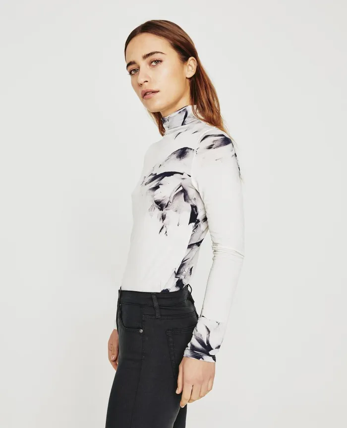 Chels Turtleneck Will Garden White Multi Women AG Jeans Tops and Shirts Chels Turtleneck Will Garden White Multi Women AG Jeans Tops and Shirts