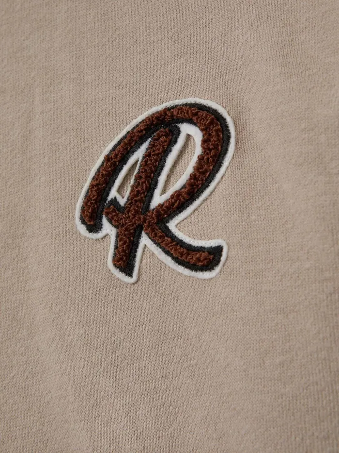 Children Reiss CoOrds Toby Cotton Elasticated Waist Motif Joggers Taupe