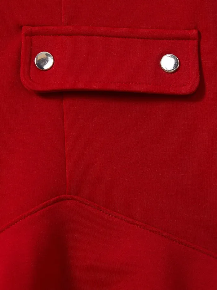 Children Reiss Dresses Fion FitandFlare Pocket Detail Dress Red