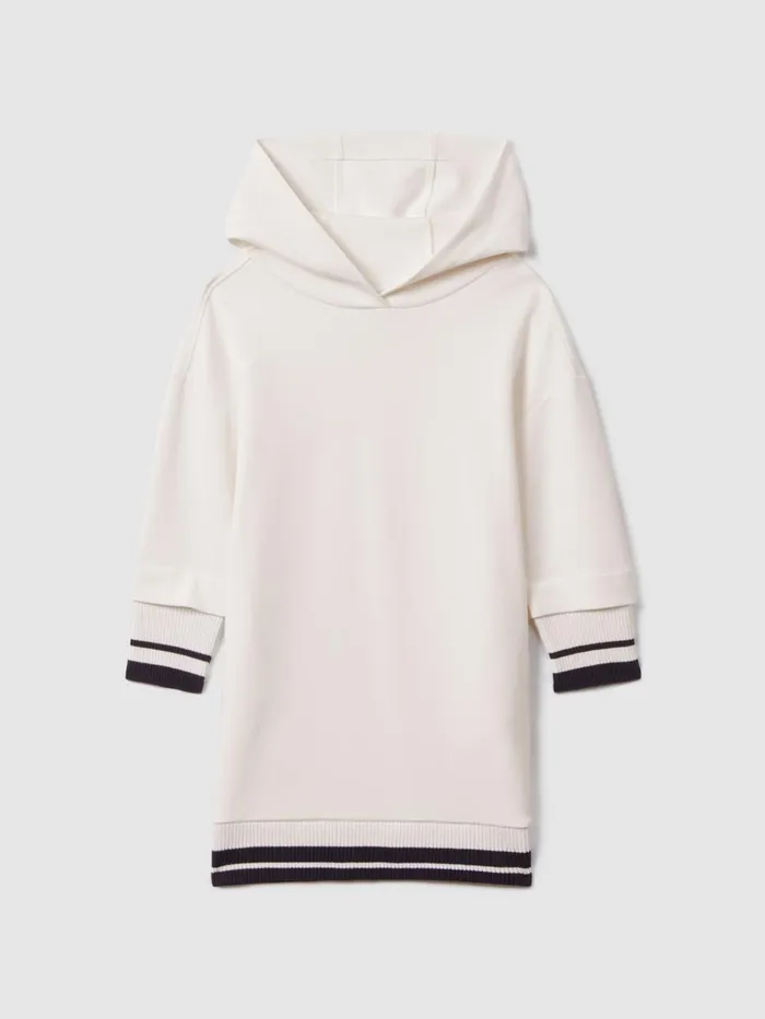 Children Reiss Dresses Leandra Relaxed Jersey Hooded Dress