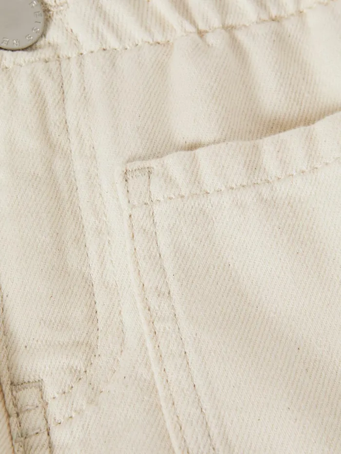Children Reiss Jeans Elodie High Rise Elasticated Jeans Ecru