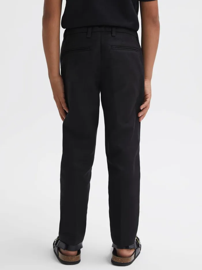 Children Reiss Pants Eastbury Slim Fit Chinos Black