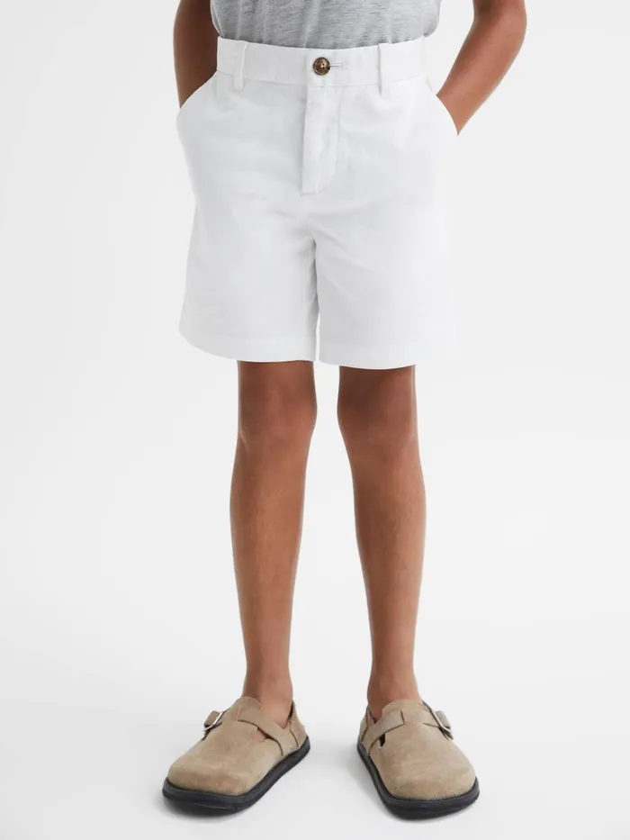 Children Reiss Shorts Wicket Casual Chino Shorts White