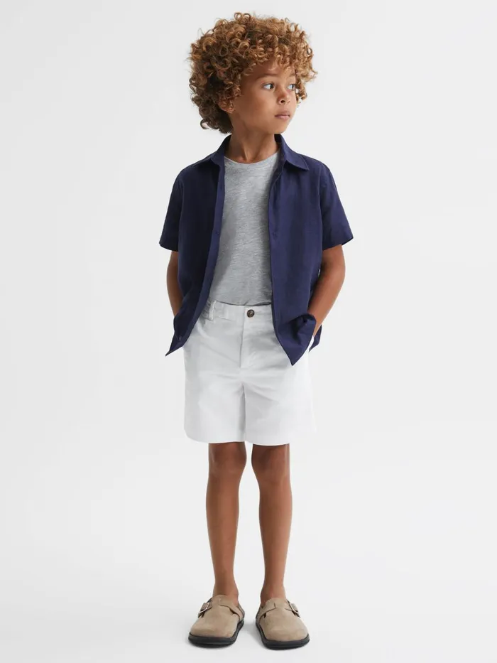 Children Reiss Shorts Wicket Casual Chino Shorts White