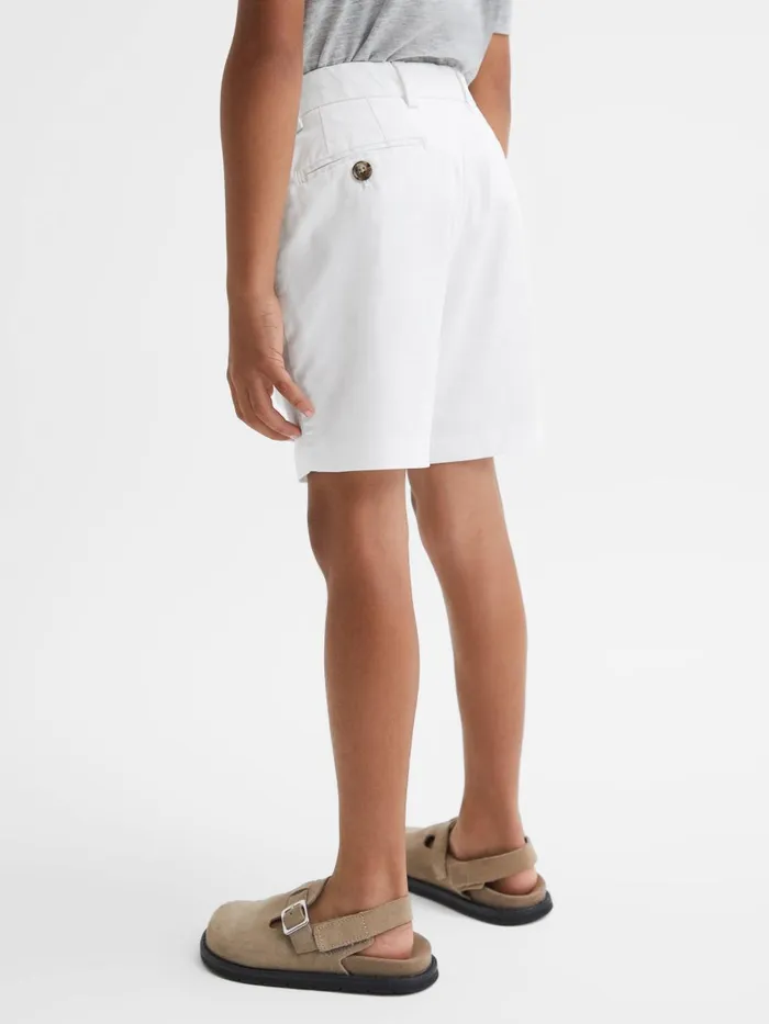 Children Reiss Shorts Wicket Casual Chino Shorts White