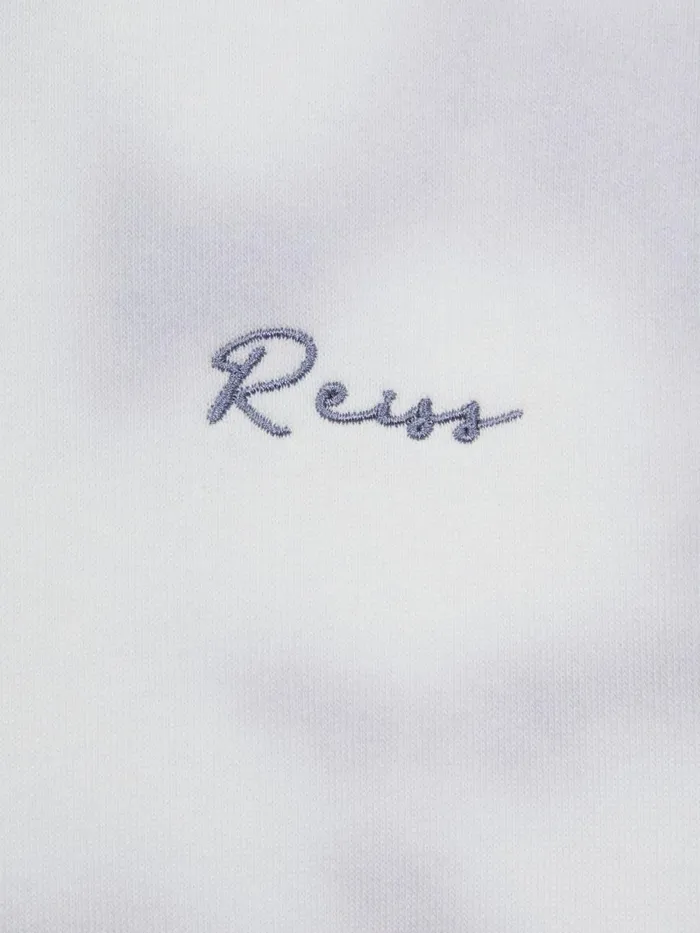 Children Reiss Sweats and Hoodies Melo Cotton Tie Dye Hoodie Blue