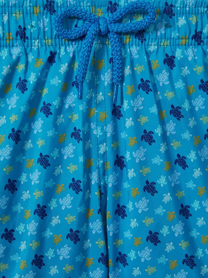 Children Reiss Swimwear Foldable Turtle Print Swim Shorts Bleu Hawai
