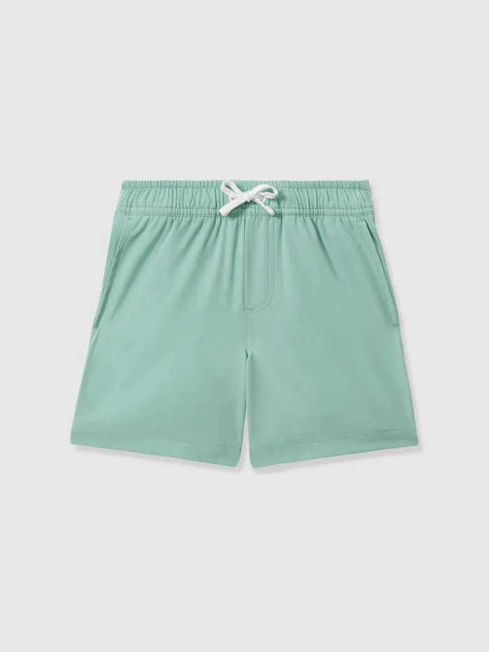 Children Reiss Swimwear Shore Plain Drawstring Waist Swim Shorts Aqua