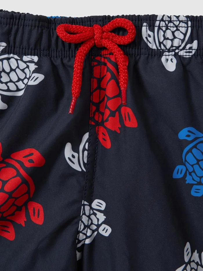 Children Reiss Swimwear Turtle Print Swim Shorts Blue Marine