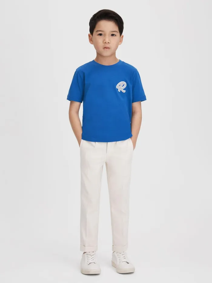Children Reiss TShirts Jude Cotton Crew Neck TShirt Lapis Blue