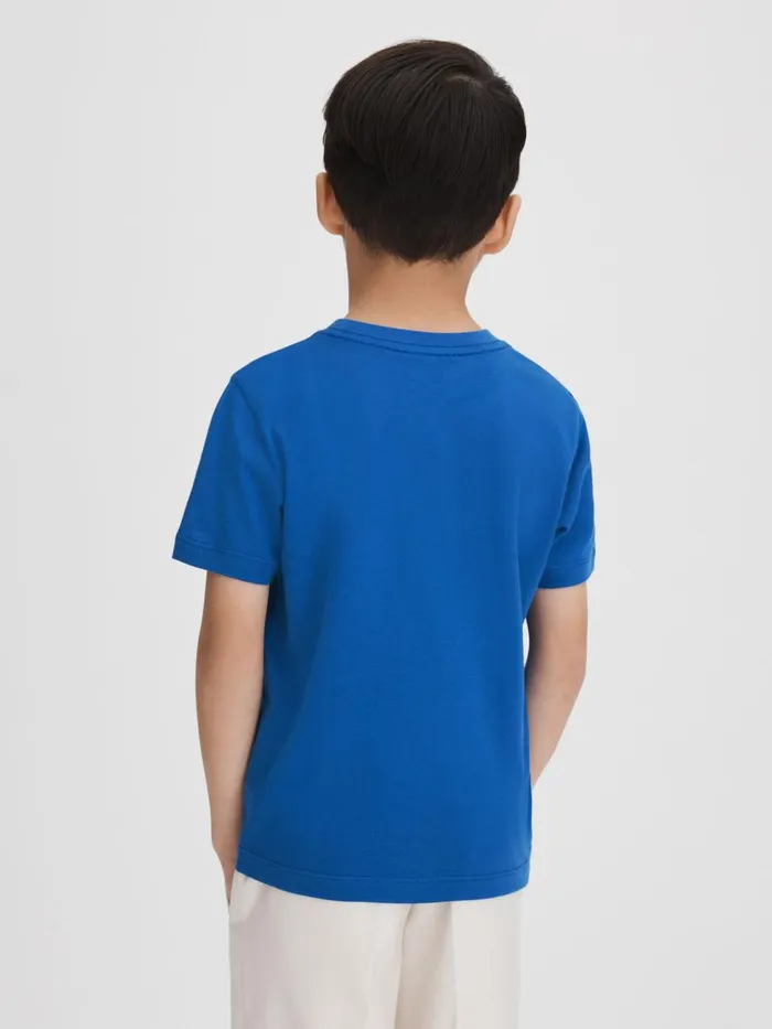 Children Reiss TShirts Jude Cotton Crew Neck TShirt Lapis Blue