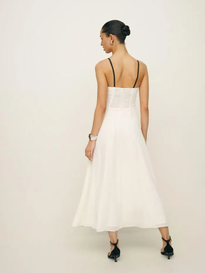 Clothing The Reformation Abrielle Dress Ivory