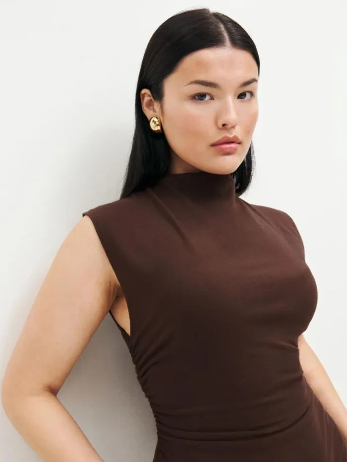 Clothing The Reformation Alden Knit Dress Cafe