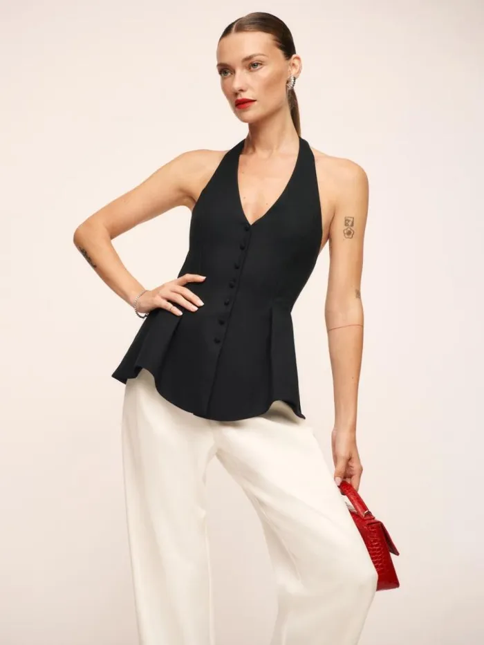 Clothing The Reformation Auli Top Black