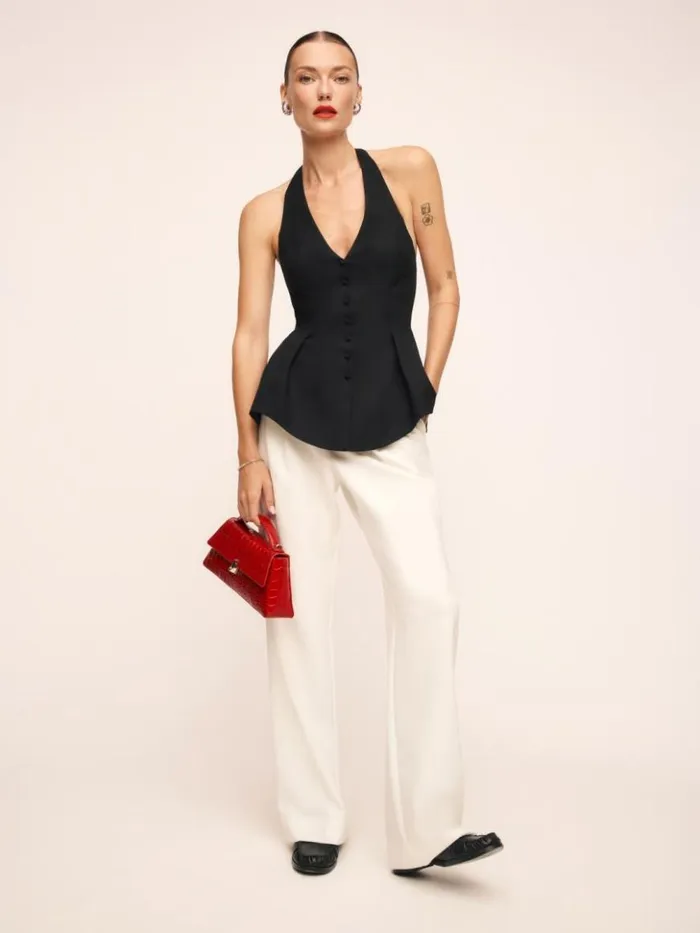 Clothing The Reformation Auli Top Black