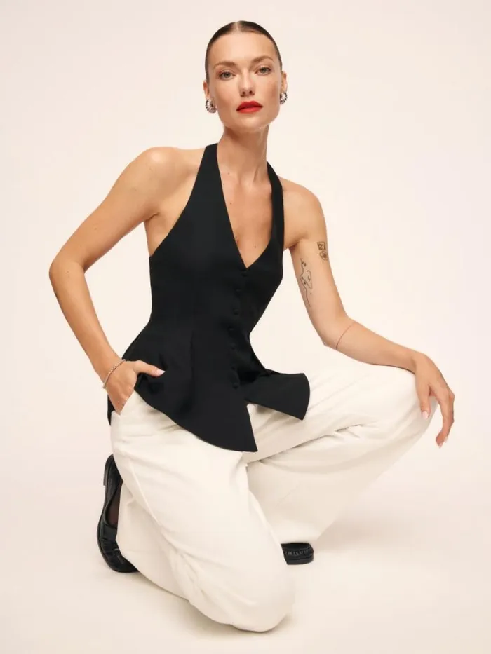Clothing The Reformation Auli Top Black