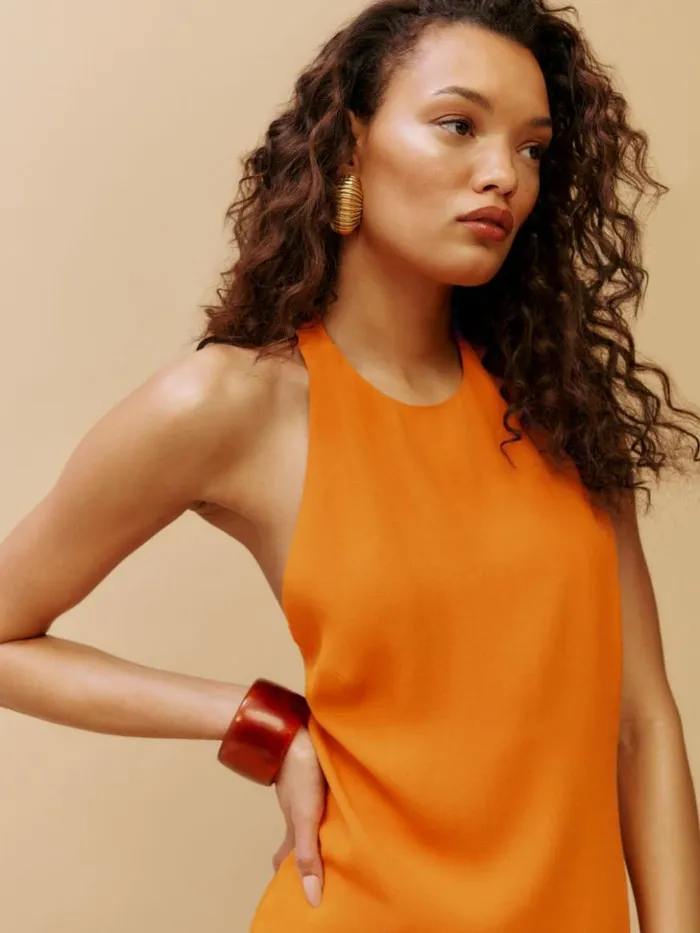 Clothing The Reformation Avielle Dress Nectarine