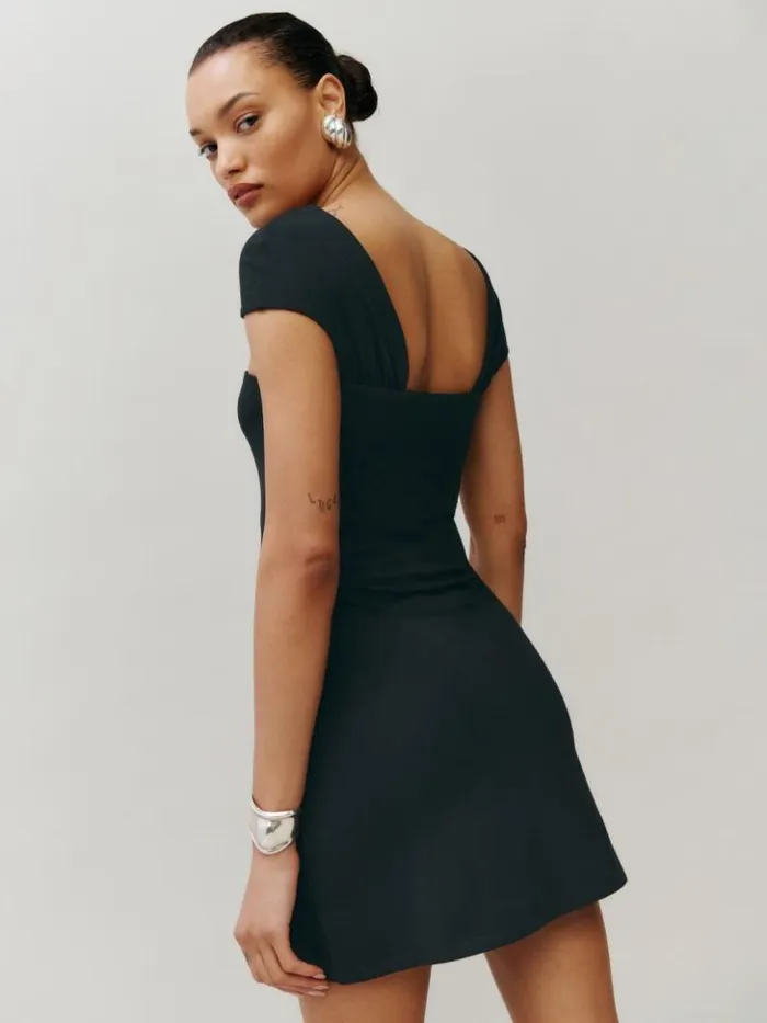 Clothing The Reformation Carmina Knit Dress Black