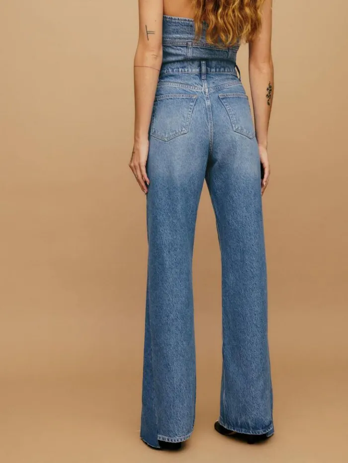 Clothing The Reformation Cary High Rise Slouchy Wide Leg Jeans Colorado Reworked