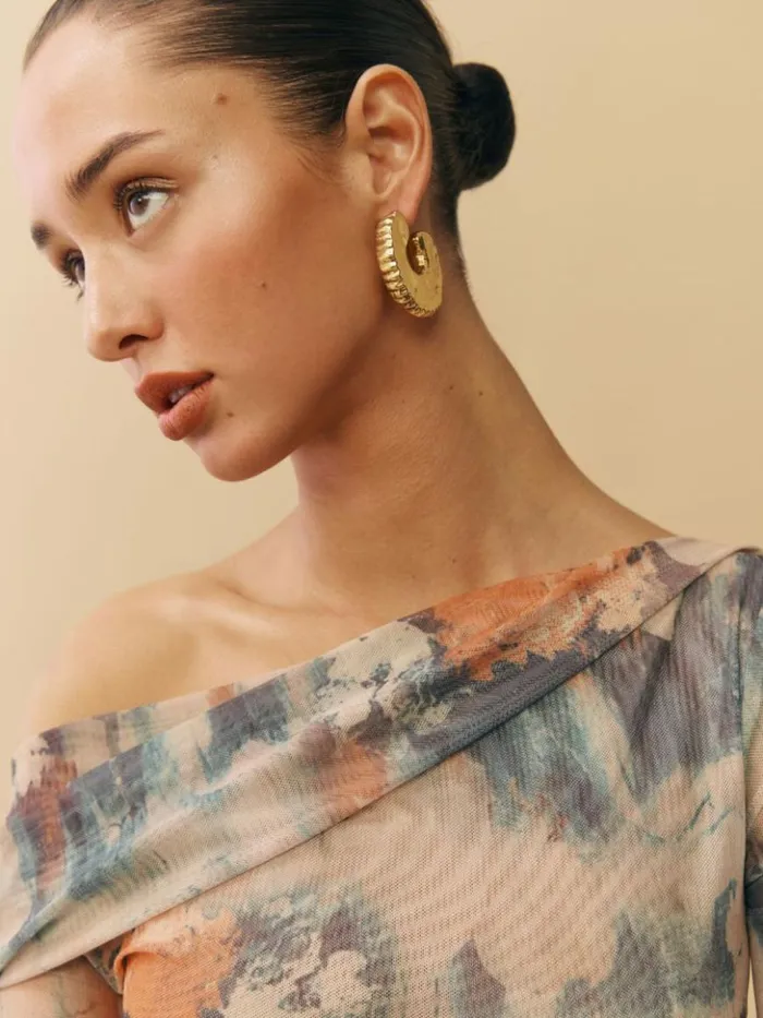 Clothing The Reformation Elio Knit Top Reflection