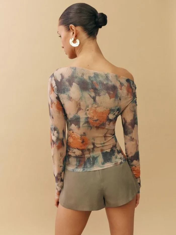 Clothing The Reformation Elio Knit Top Reflection