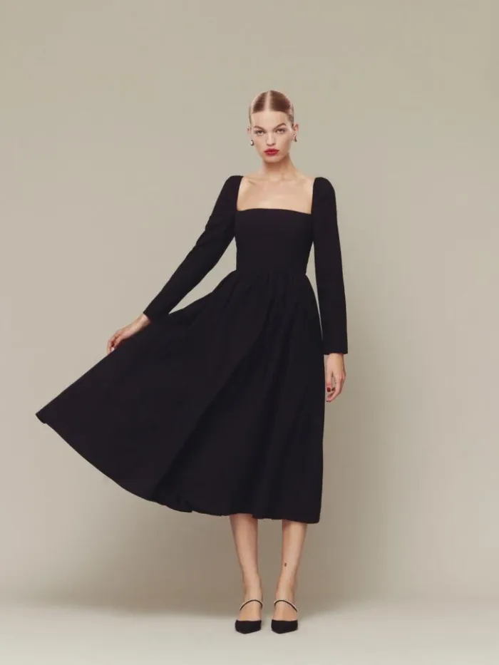 Clothing The Reformation Elly Dress Black