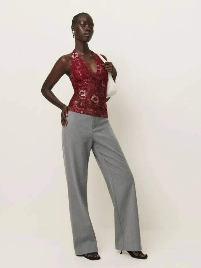 Clothing The Reformation Georgia Knit Top Salsa