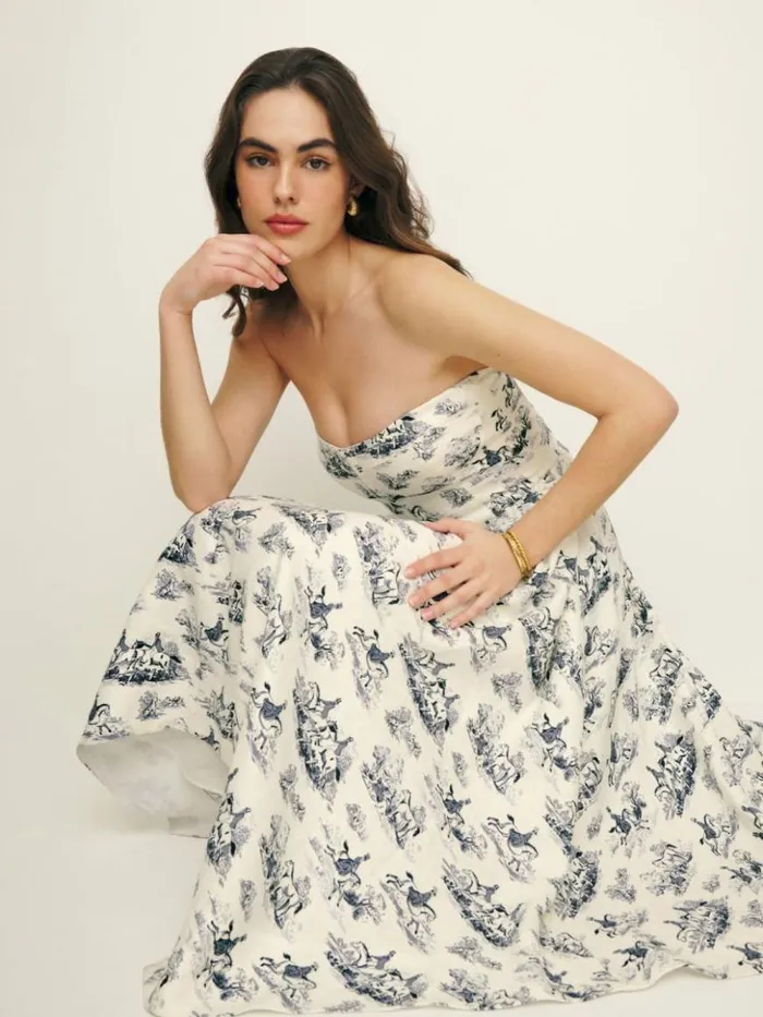Clothing The Reformation Grazi Linen Dress Toile
