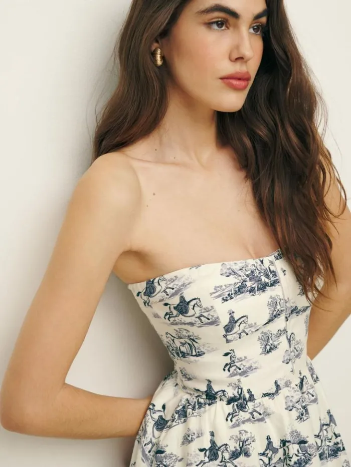 Clothing The Reformation Grazi Linen Dress Toile