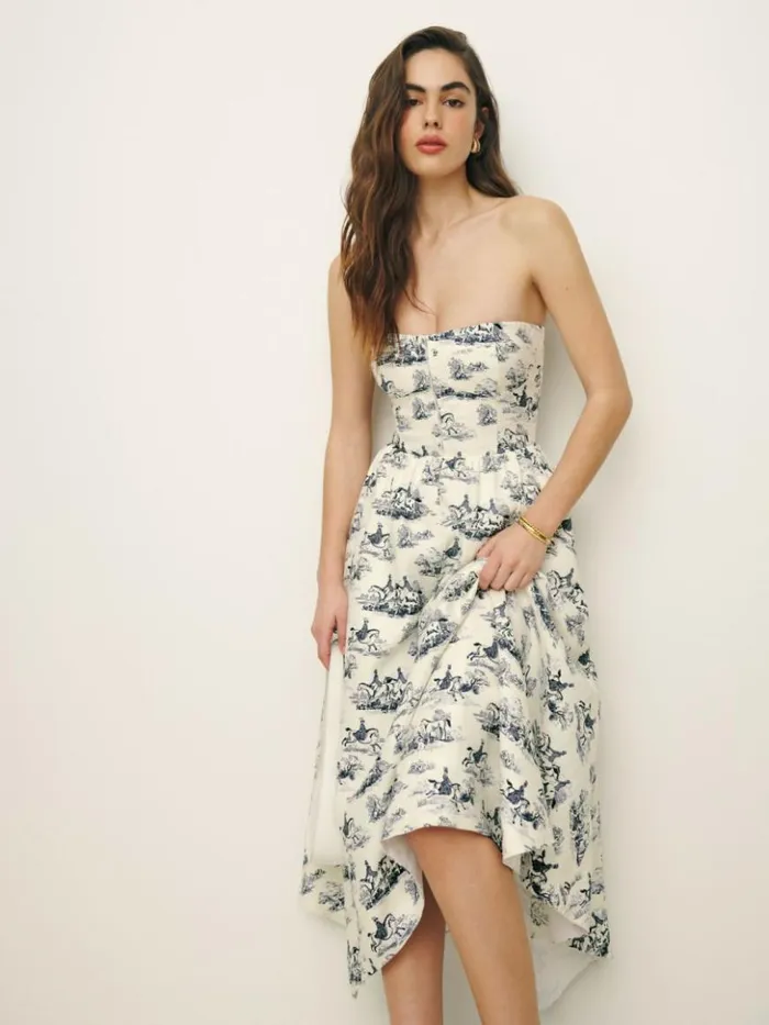 Clothing The Reformation Grazi Linen Dress Toile