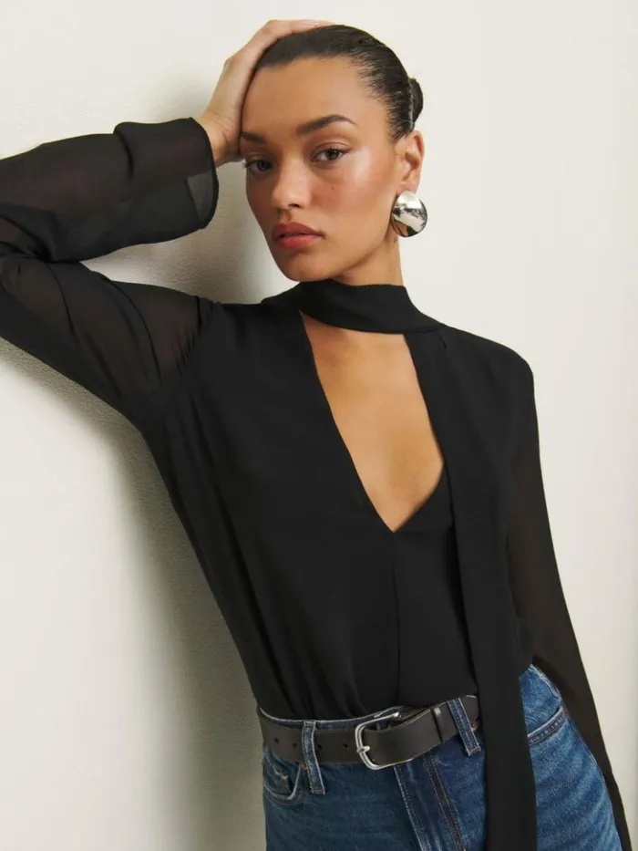 Clothing The Reformation Junia Top Black
