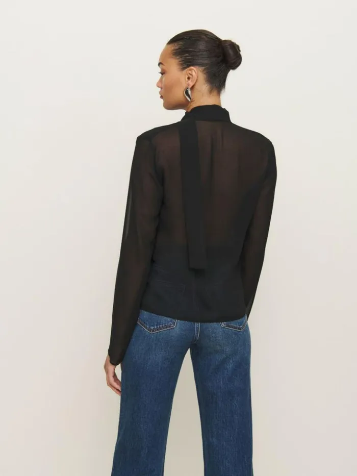 Clothing The Reformation Junia Top Black