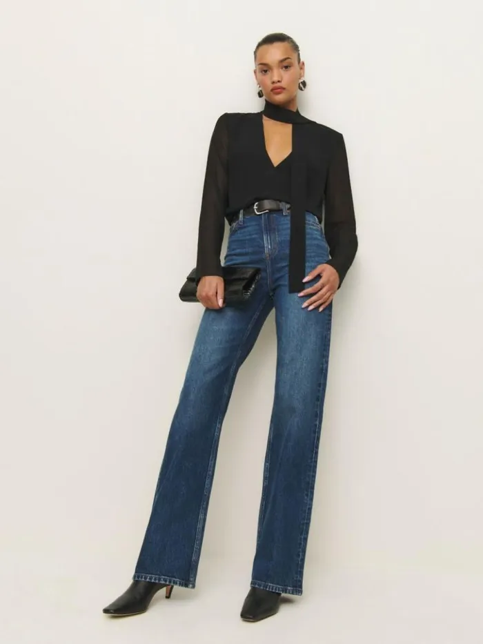 Clothing The Reformation Junia Top Black