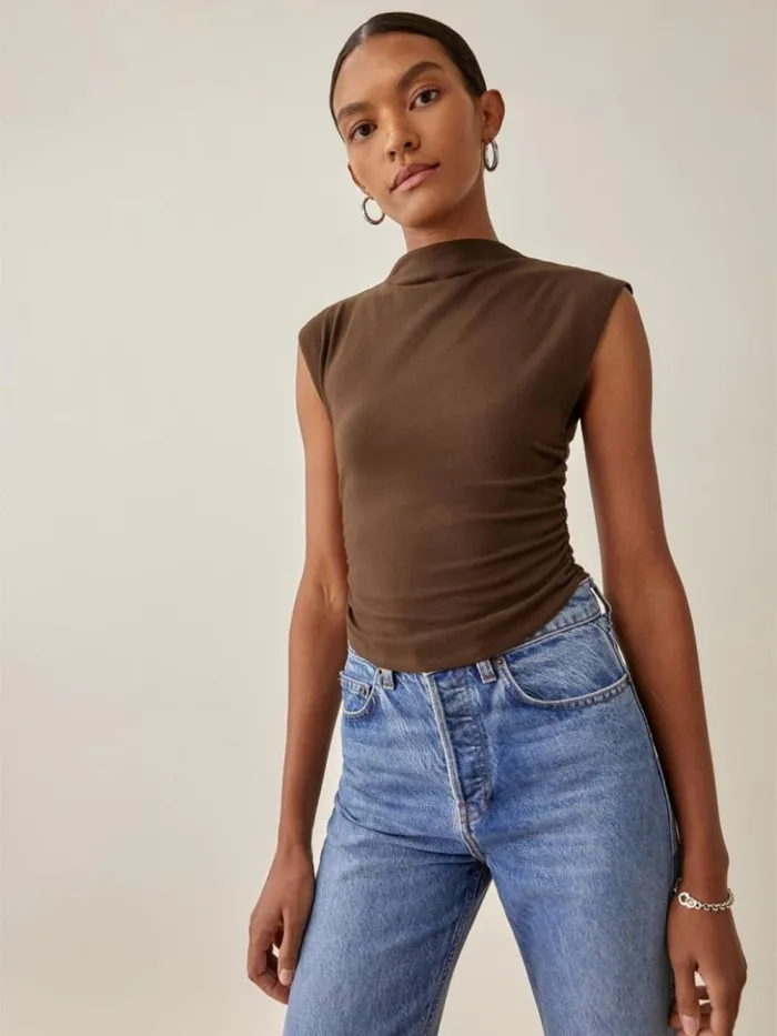 Clothing The Reformation Lindy Knit Top Cafe