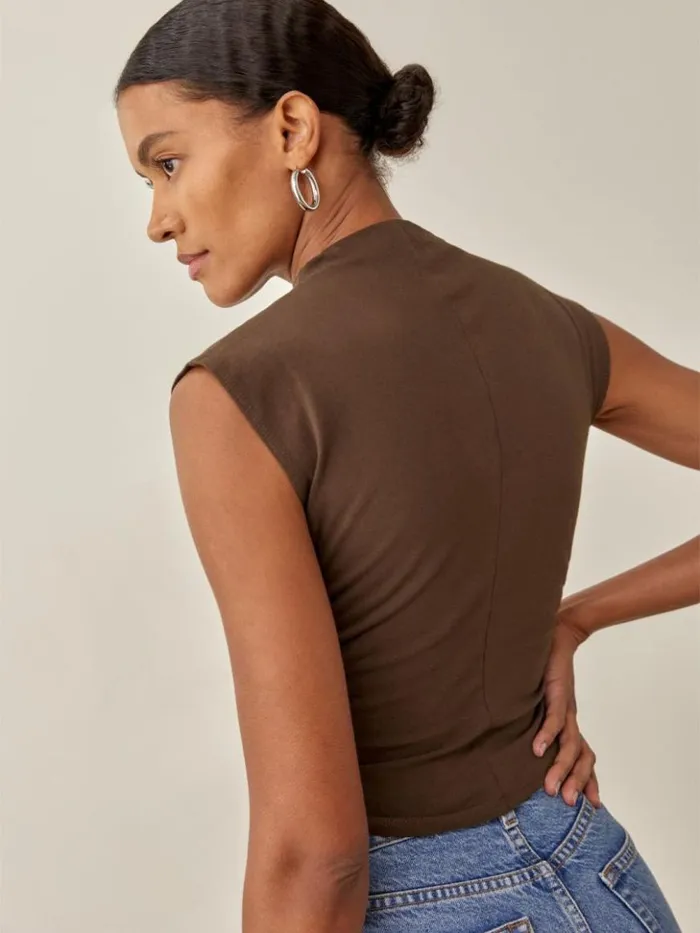 Clothing The Reformation Lindy Knit Top Cafe