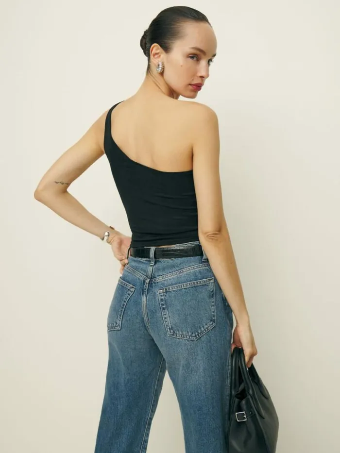 Clothing The Reformation Maddie Knit Top Black