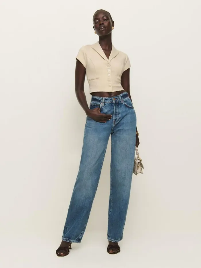 Clothing The Reformation Marnie Knit Top Ivory