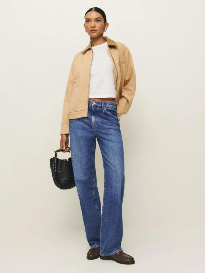 Clothing The Reformation Max Slim Tee White