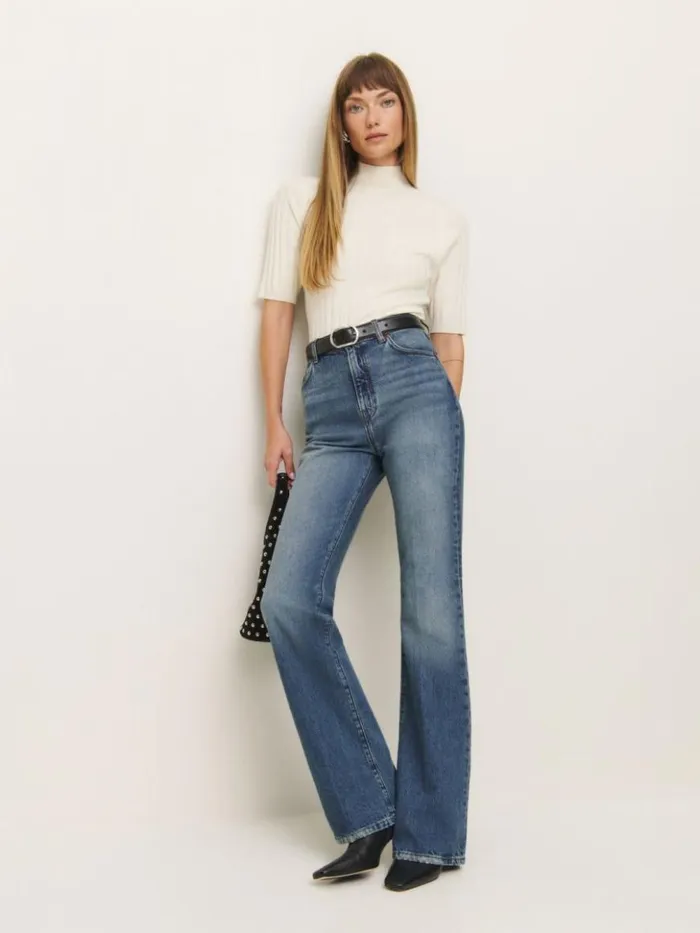 Clothing The Reformation Mia High Rise Vintage Bootcut Jeans Canyon