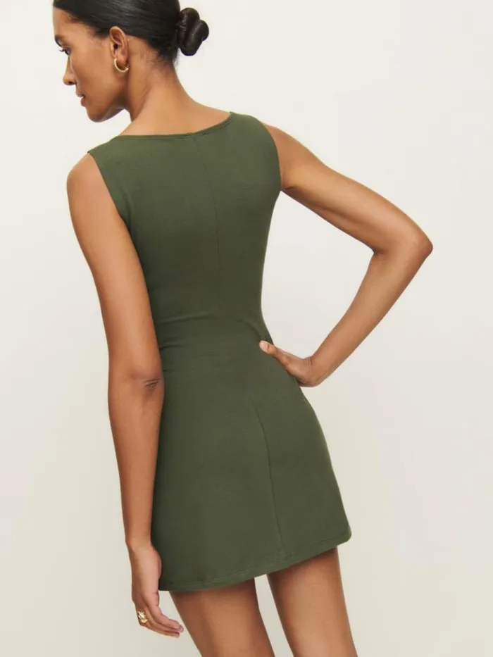 Clothing The Reformation Nataly Knit Dress Fern